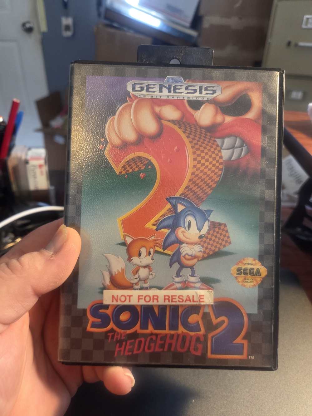 Sonic the Hedgehog 2 Video Game Cartridge - Blue